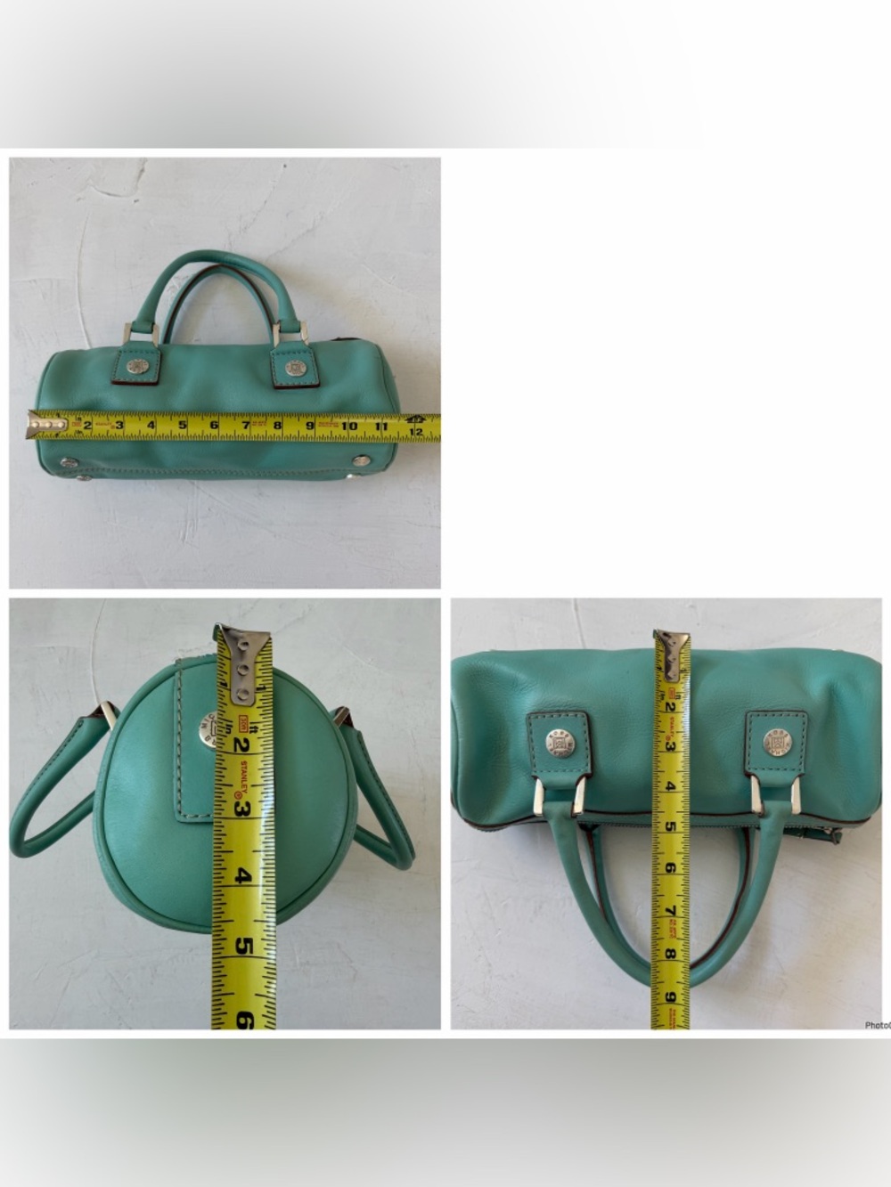 Vintage Michael Kors Barrel Bag 2000s Y2K Mint Green Teal - Picture 12 of 12